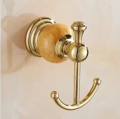 New brass and Jade Gold Bathroom Accessories Set,Paper Holder,Towel Bar,Soap basket,towel rack,towel ring, bathroom Hardware set