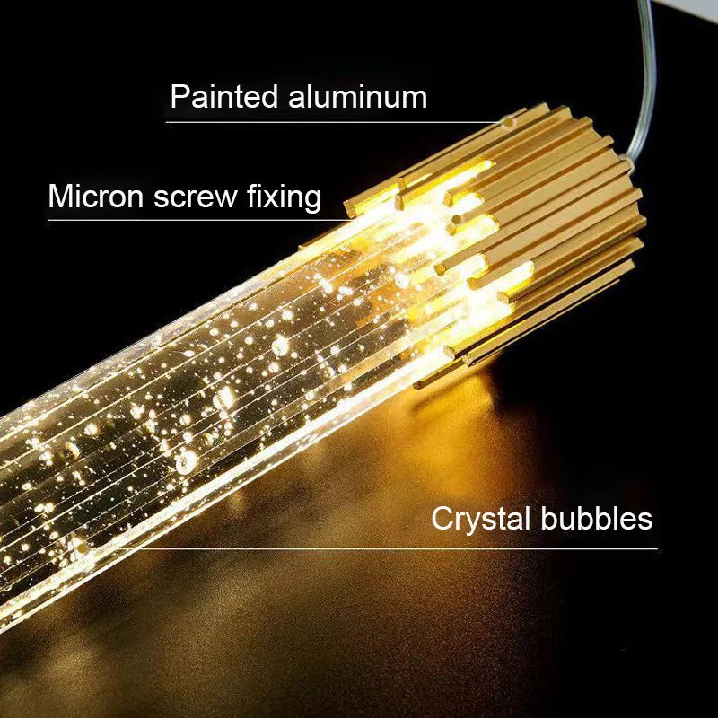 LED Pendant Lights Indoor Lighting Hanging Lamp Water Drop Bubble Crystall Bedroom Dining Room Decoration Pendente iluminação