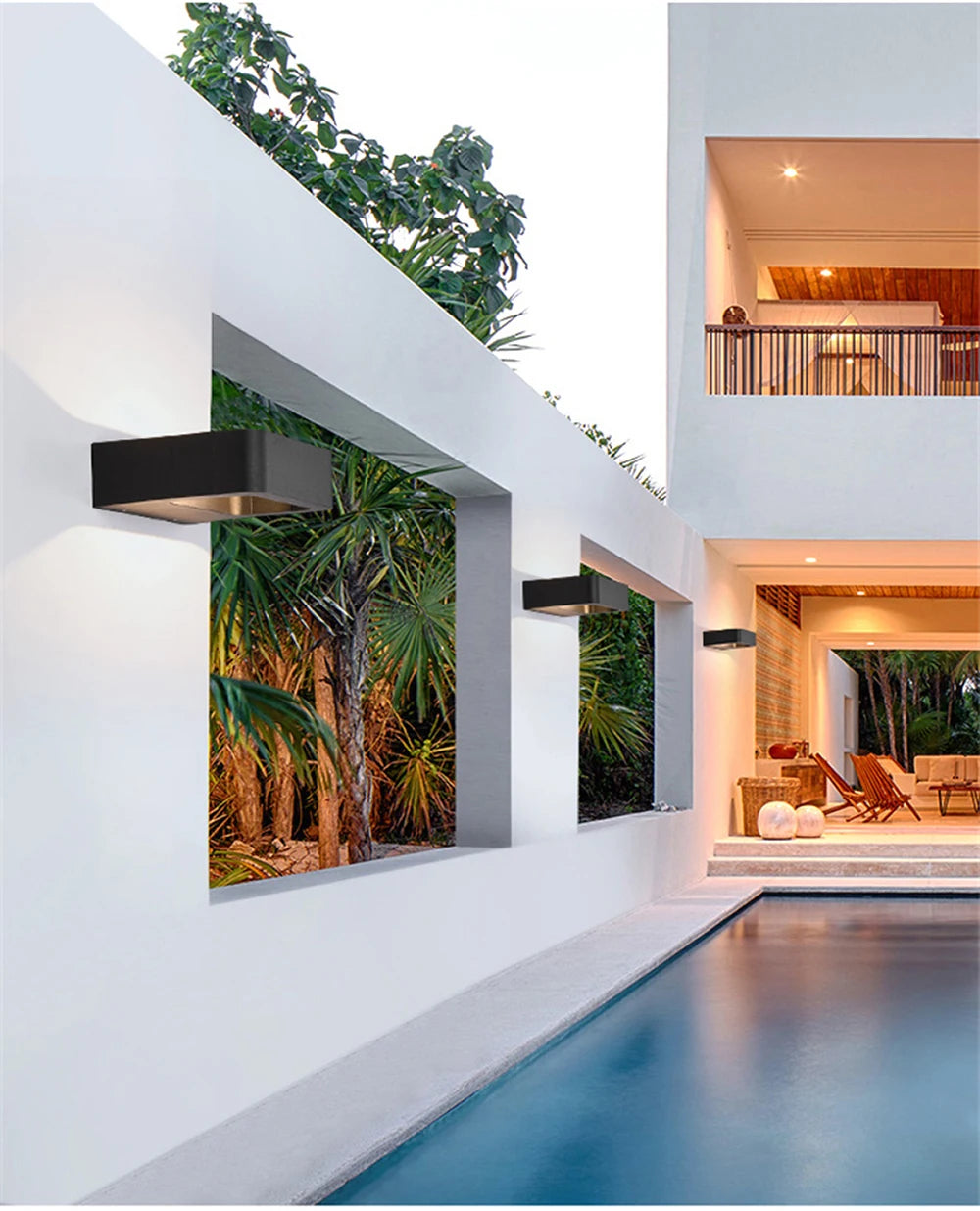 Outdoor Waterproof Wall Lamps Human Induction Wall Lights Aluminum Black Gray Lamp Indoor Exterior Wall Porch Balcony Lighting