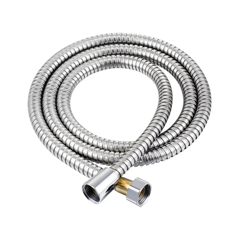 1.5/2M Stainless Steel Black/Silver Hose Extended Tube Bathroom Shower Water Pipe Drawer Bathroom Accessories Pipes