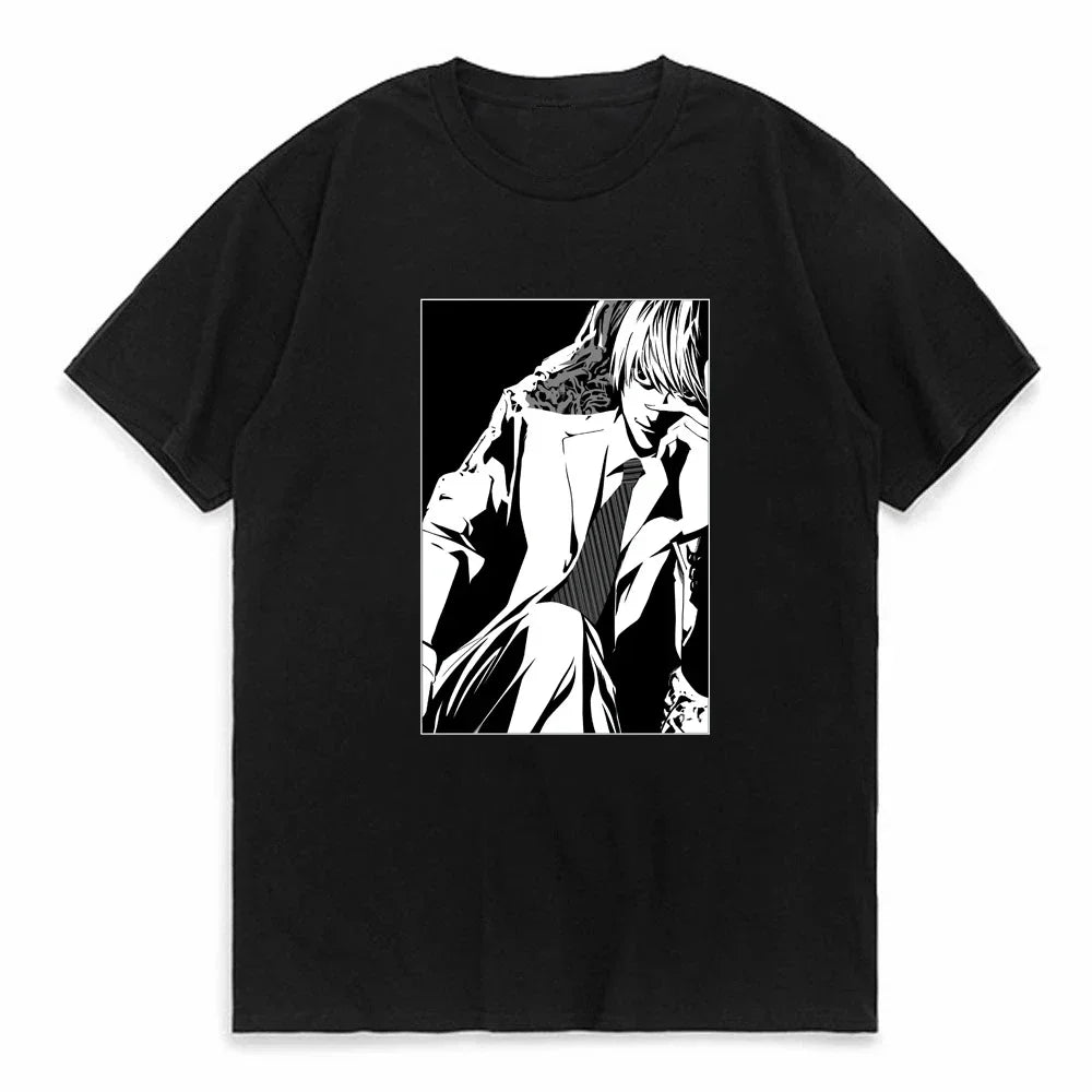 Men Kawaii Cartoon Summer Tops Misa Amane Graphic Tees Japanese Anime T-shirt Death Note T  Harajuku Unisex Pop Y2k Tshirt