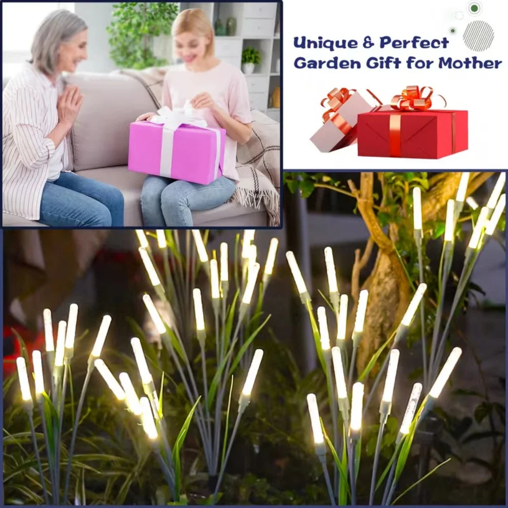 1/2/4PCS Solar Bubble Reed Garden Lights Outdoor Waterproof LED Pathway Lights For Yard Patio Decor