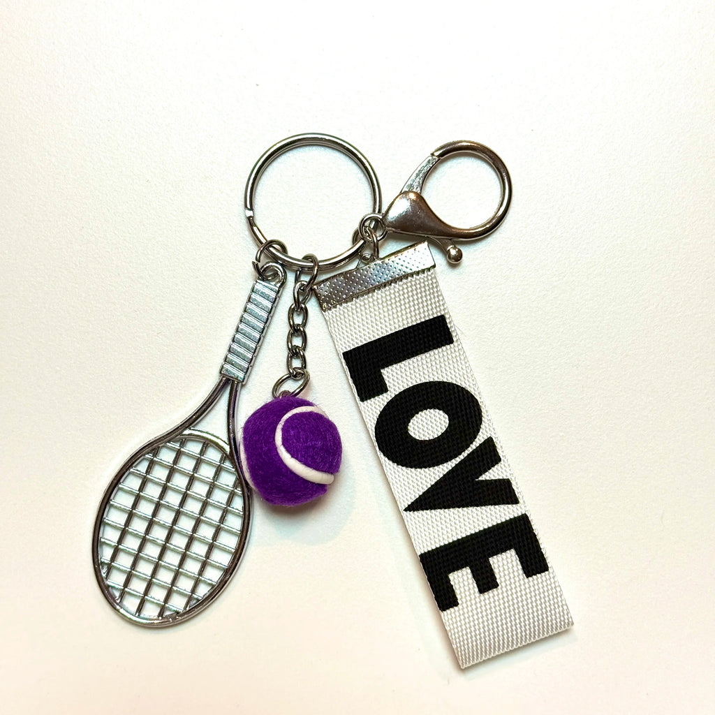 Sports Style Letter Tennis Bag Pendant | Bag Charm | Backpack Ornament | Keychain