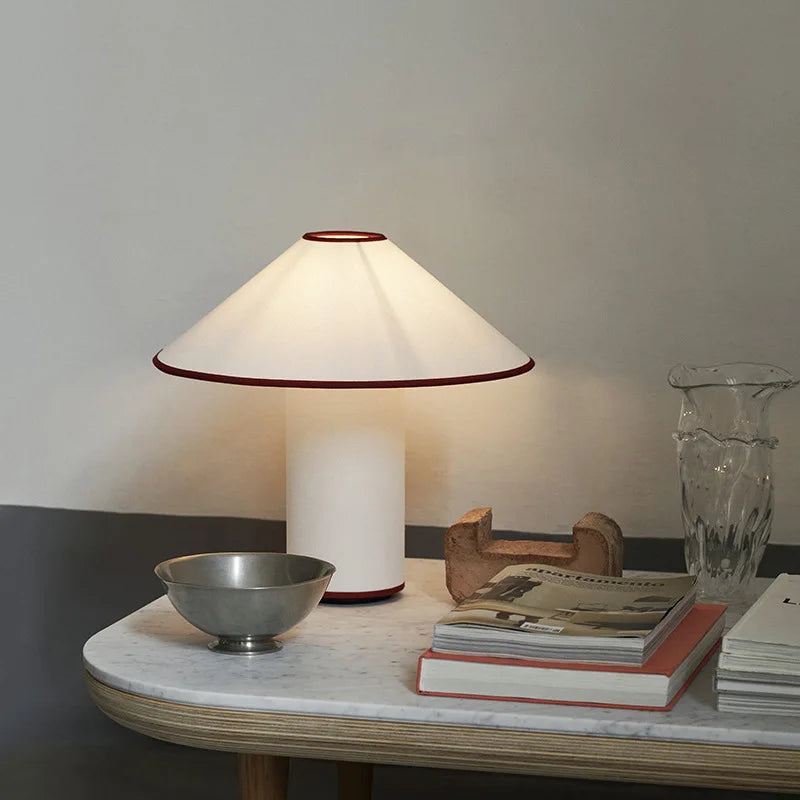 Colette Table Lamp Japanese Wabi-sabi Fabric Art Decorative white mushroom lamp Living Room Study Bedroom Bedside light