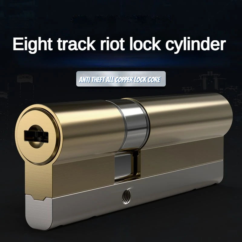 High Quality European Standard Cylinder Super C-level Anti-theft Door All Copper Lock Core, Household All Metal 8pcs Master Keys