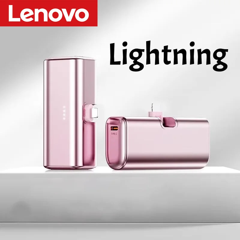 Lenovo 22.5W Fast Charging 500000mAh Mini Portable Charger USB-C Power Bank Suitable For IPhone 17/16 Series And Android Devices