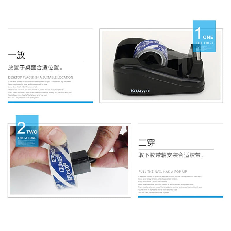 Large Stationery Tape Dispenser Adhesive Tape Cutter Sealing Tape Table Base Dispenser Packaging Tapes Dispenser Office Supplies