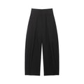 Casual Solid Pleated Loose Long Pants Women Fashion High Waist Straight Wide Leg Trousers 2026 Lady Spring Autumn Commute Wear