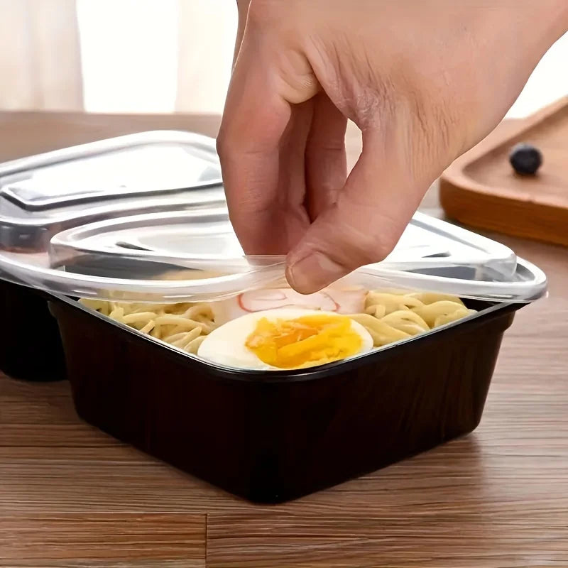 15Pcs Disposable Lunch Box, Takeaway Box, Fast Food Lunch Box, Cake Dim Sum Box, Fresh-keeping Box, Stackable with Cover