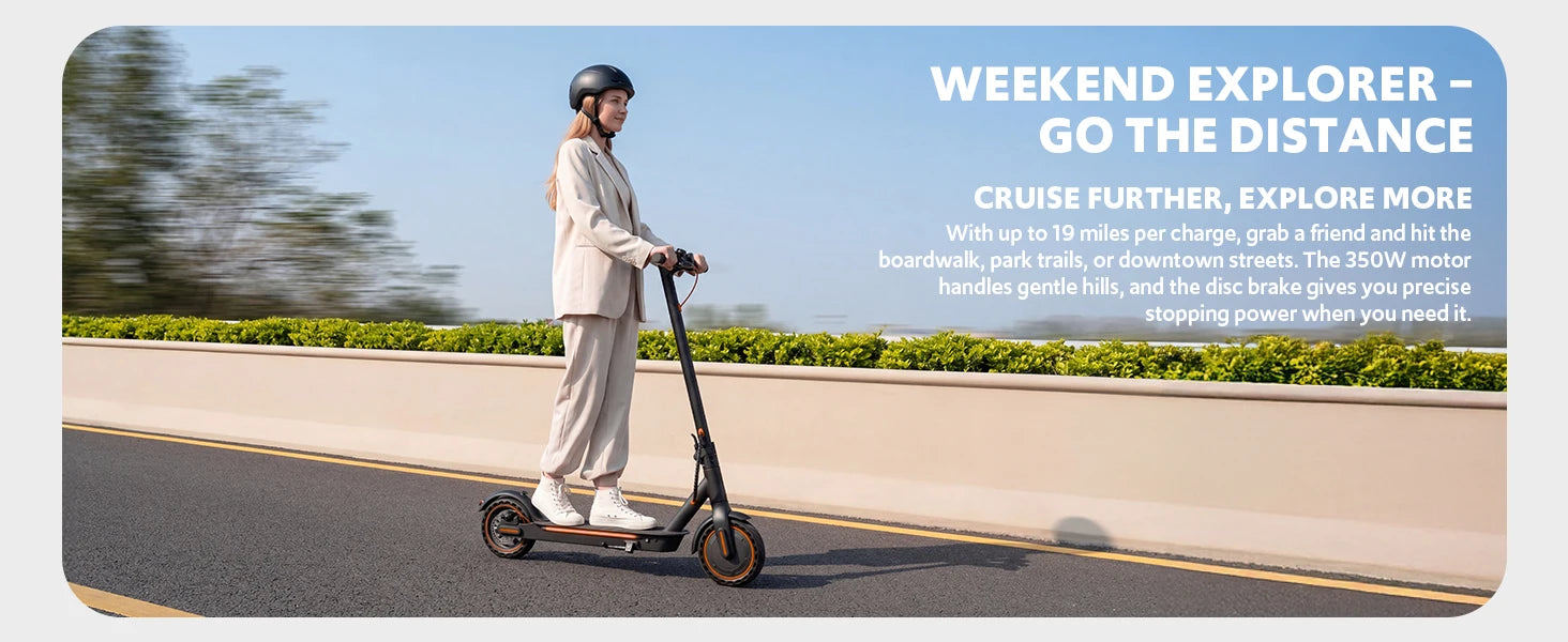 Electric scooters for adults, 8.5" Tire, Max 19 Miles and 19 Mph, 550W Foldable E Scooter with Side Light & APP
