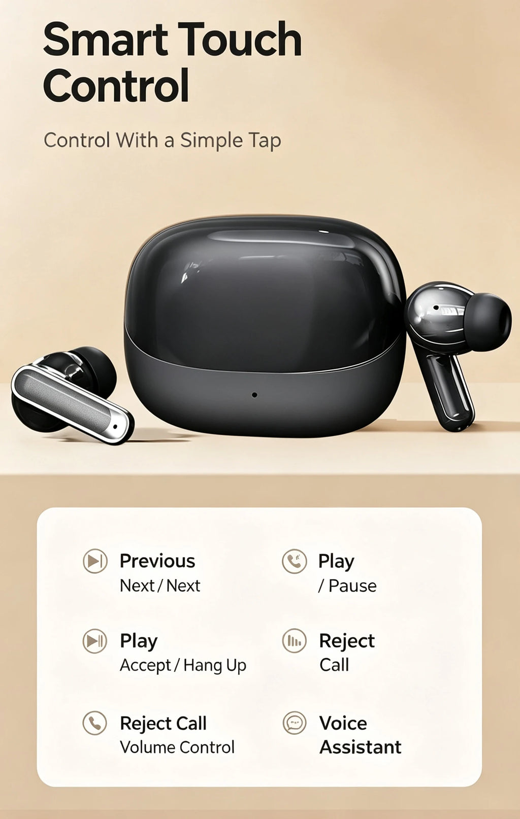 KC-902  Bluetooth V6.0 Earphones TWS in-Ear Wireless Headphones AI Translator Earbuds comfortable Ultra-light Earbuds