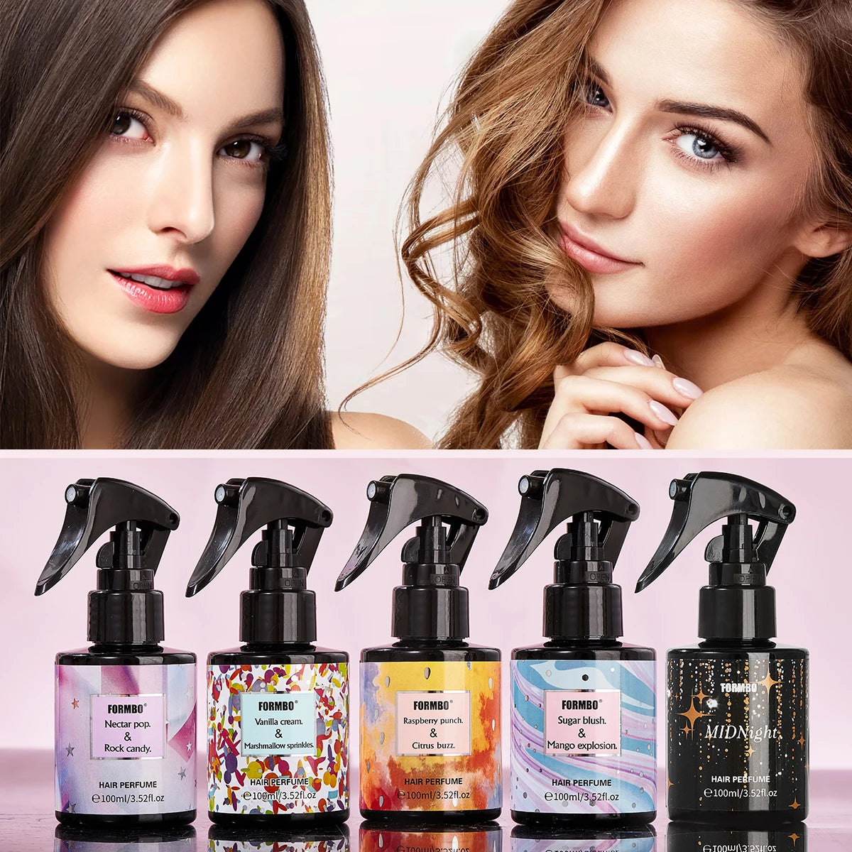 Long Lasting Car Air Freshener Spray, FORMBO Hair Perfume Auto Deodorizer, Remove Odor Aromatherapy Mist for Car Interior, 100ml