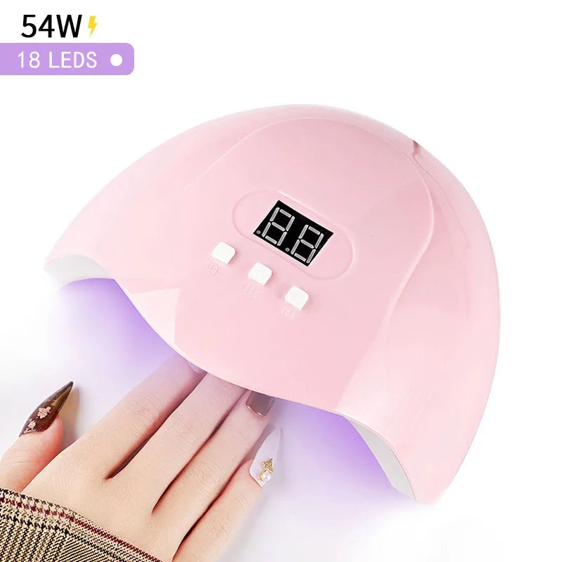 LED UV Gel Nail Lamp with 3 Timer Presets Auto Sensor Gel Polish Nail Dryer Curing Lamps for Manicure Home and Salon