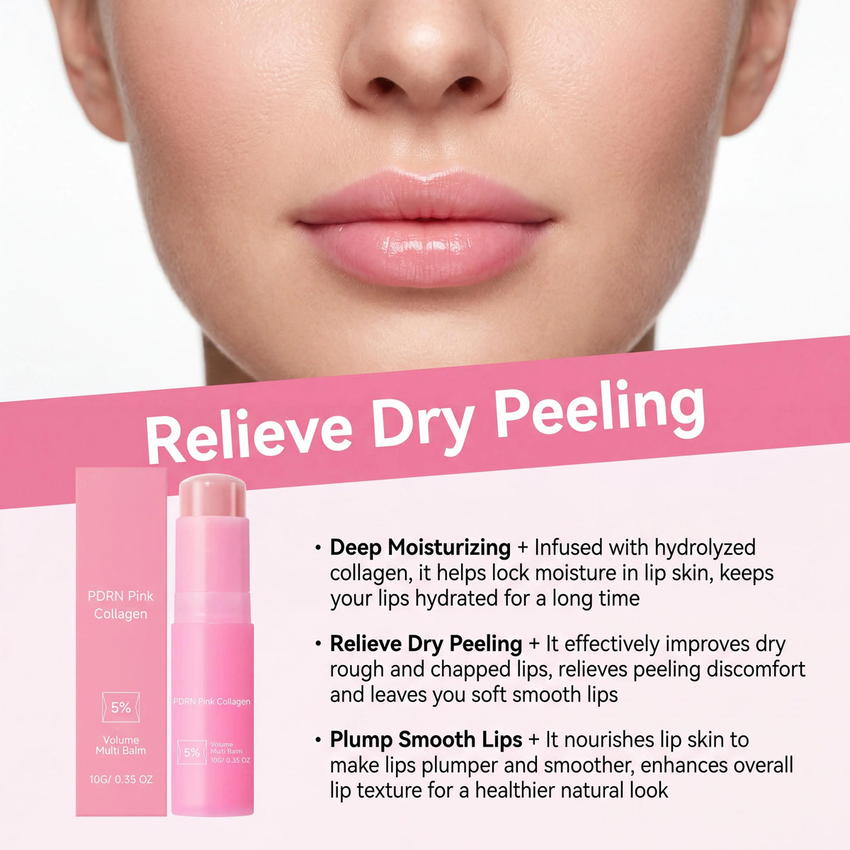 Hydrating Wrinkle Bounce Balm Collagen Multi Balm Stick Reduce Skin Dull Enhance Skin Elasticity Face Lip Eye Multi Cream Stick