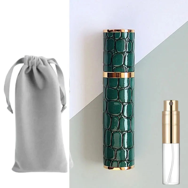 10ml Crocodile Luxury Leather Glass Perfume Spray Bottle Mini Refillable Perfume Atomizer Portable Empty Traveling Refill Bottle