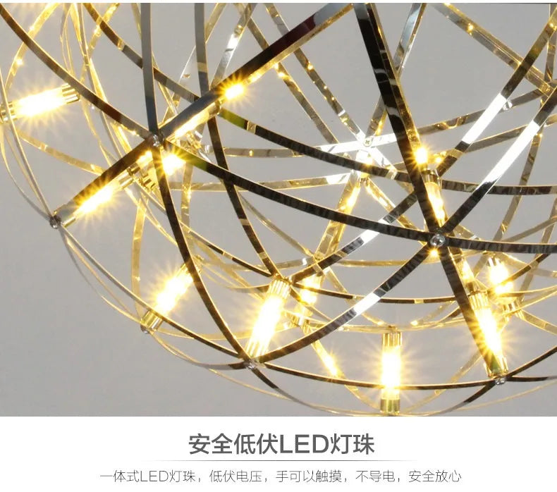 Sparkleball Panoramic Starry Sky Pendant Light Commercial Internet Celebrity Bar Salon Loft Duplex Art Ball Decorative Light