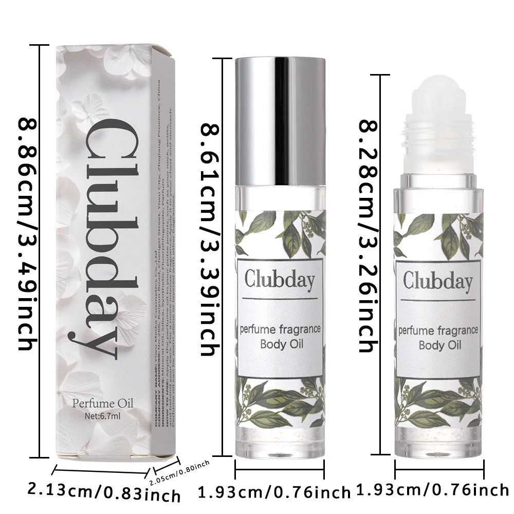 Portable Roll‑on Perfume Oil, Long‑last Fragrance Shimmer Body Highlight Essential Oil Daily Body Scent Makeup Cosmetics