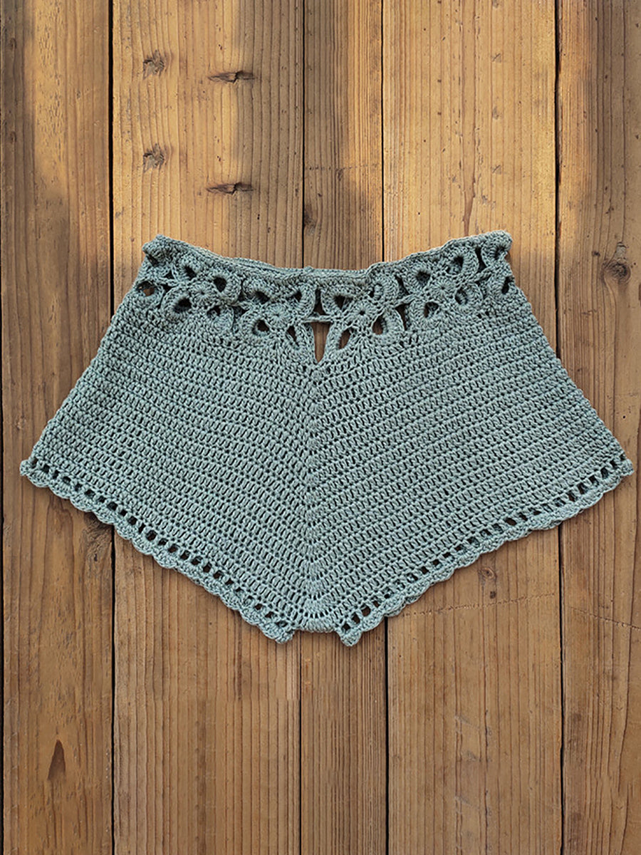 Meihuida Women´s Swim Shorts Hollow Crochet Cutout Bathing Suit Bottoms Drawstring Beach Board Shorts Summer Swim Trunks