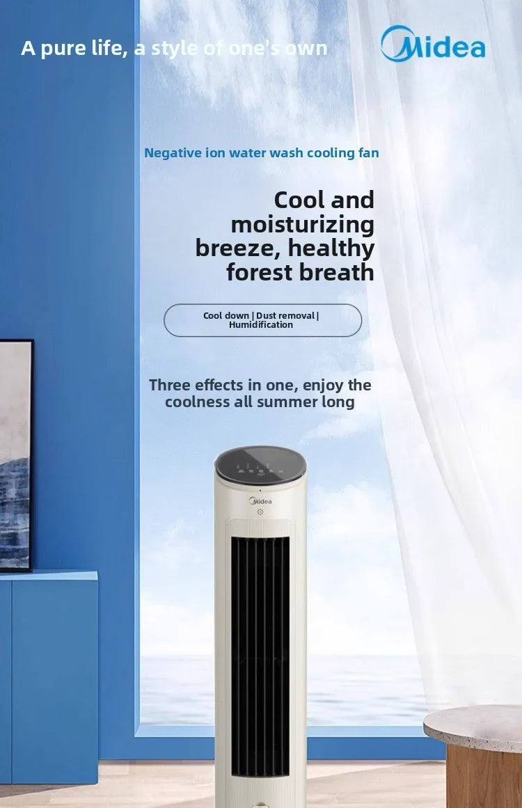 220V Midea Cooling Fan Portable Air Conditioner New Water Cooling System for Home Bedroom Office LYH