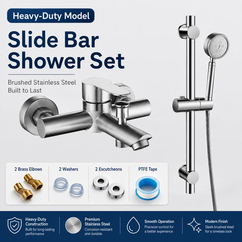Stainless Steel Concealed Shower Mixer Valve Wall Mount Hot Cold Water Mixing Tap for Bathroom