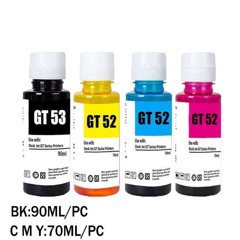 GT-52 GT-53 gt52 gt53 Refill Ink For HP GT5820 GT411 GT582 GT410 518 519 510 531 672 726 755 798 Printer Refill Dye Ink