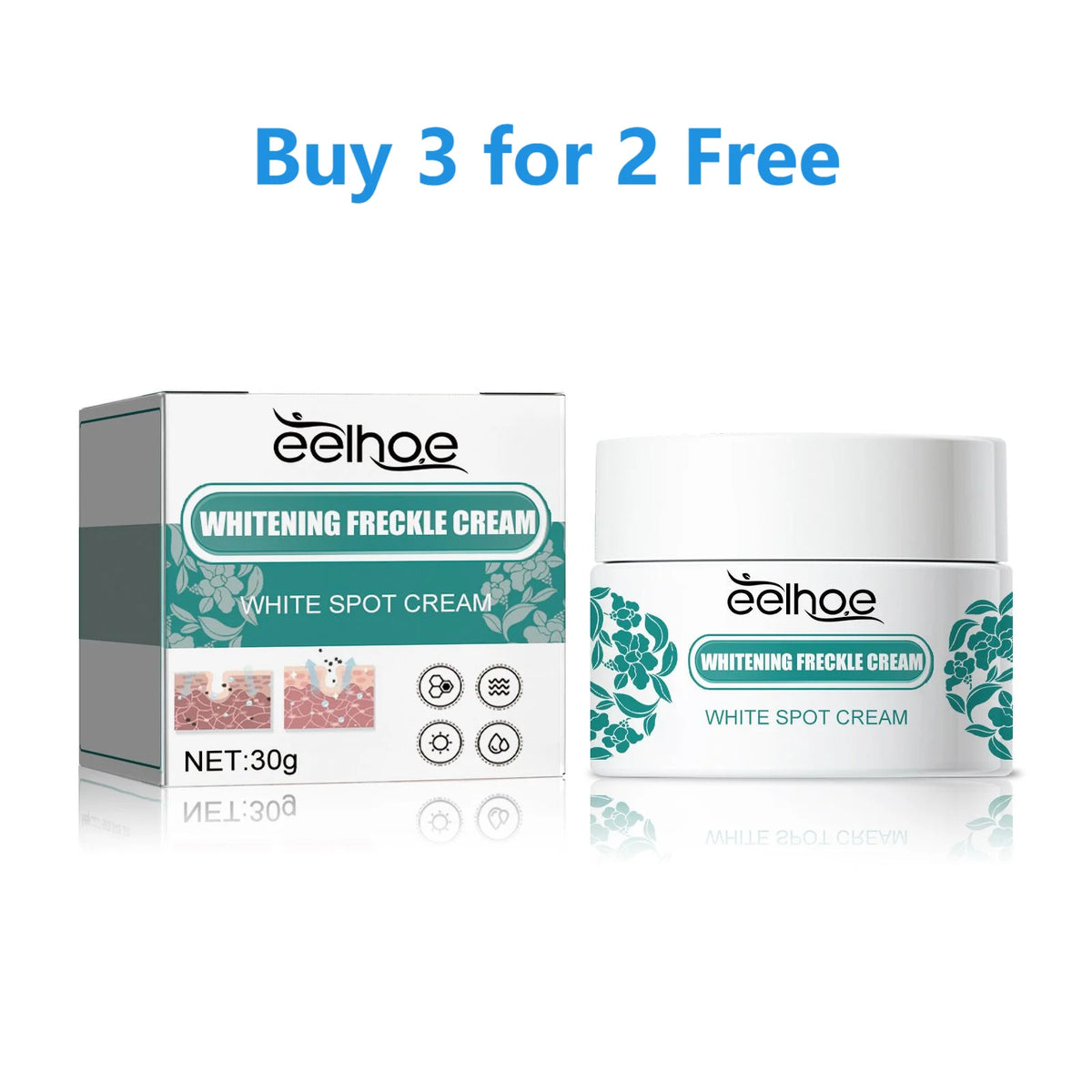EELHOE Niacinamide Cream Chloasma Melanin Removal Melasma Lightener Smooth Skin Brightening Vitamin C Arbutin Freckle Cream 30g