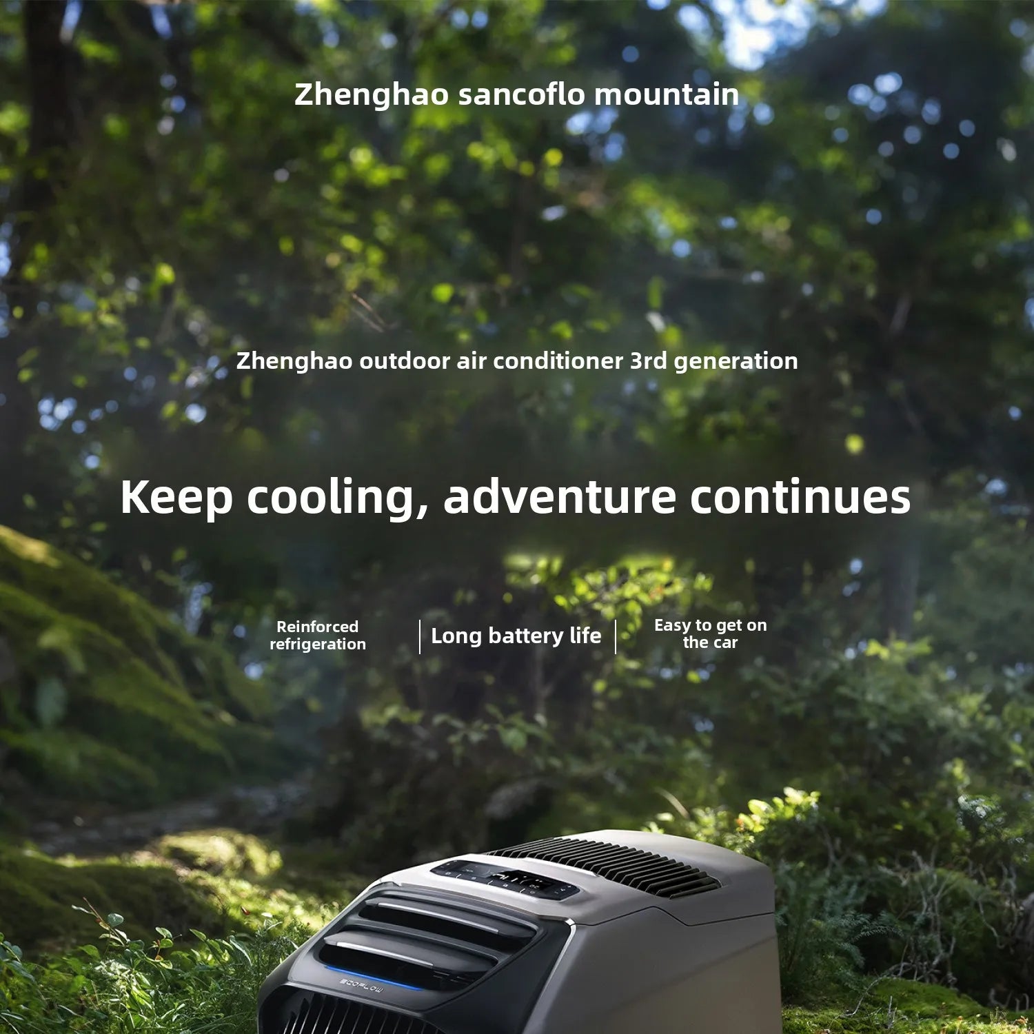 Ecoflow LAN 3 Wave 3 Portable Outdoor Solar Air Conditioner Large Capacity Long Battery Life Both Cooling Heating for Cars