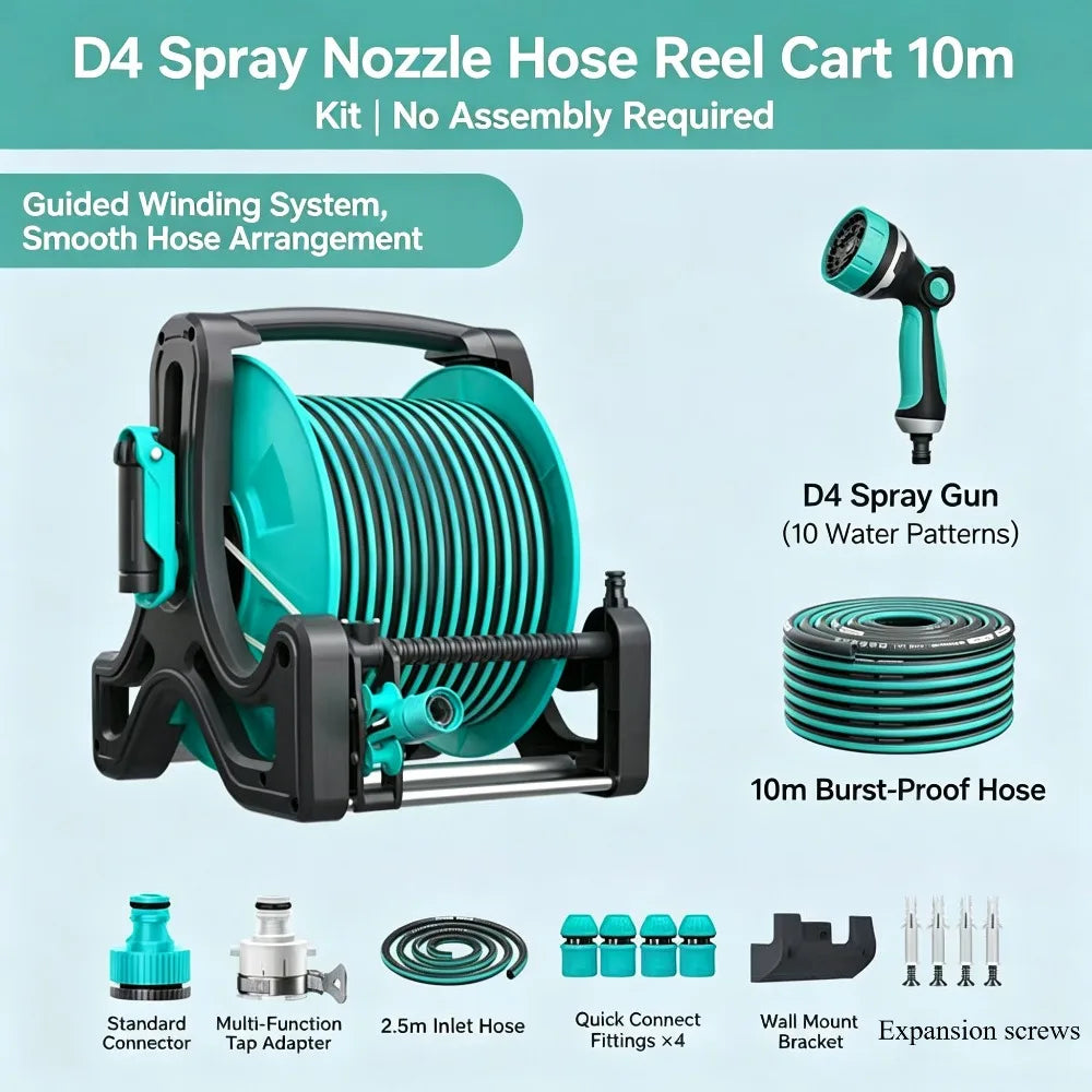 Wholesale Water Hose Pipe Storage Rack Garden Hose Reel High Pressure Empty Garden Water Hose Reel for Outdoor Lawn Backyard