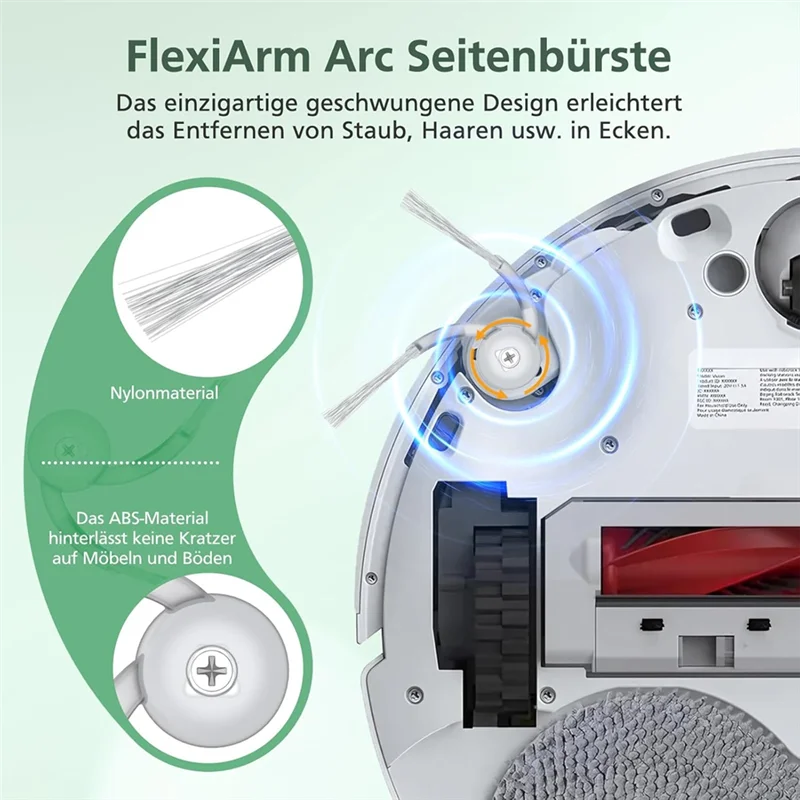 ABMI-For Roborock Qrevo Curv/P20 Pro Main Roller Side Brush Hepa Filter Mop Cloth Dust Bag Robot Vacuum Cleaner Parts