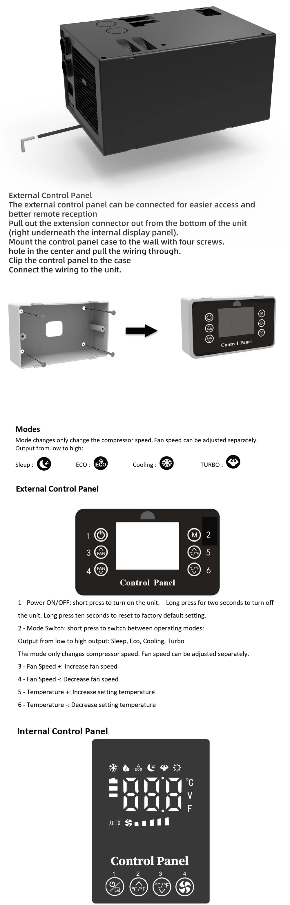 12V RV AC Caravan Van 24V48V Motorhome Marine Under Bench Air Conditioner 12Volt Air Conditioning 24V Auto Parking Cooler System