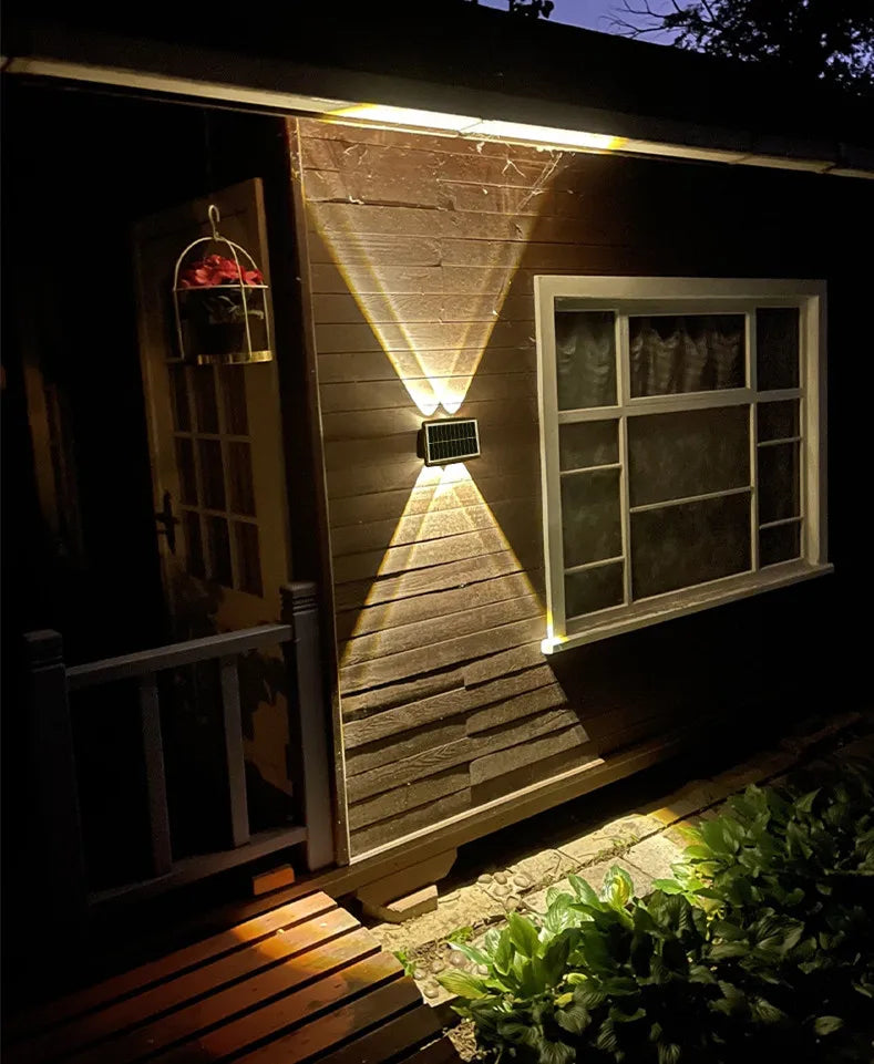 Solar Wall LED Light Outdoor Garden Decoration Wall Lamp High Brightness Up And Down Luminous Lighting Outdoor Solar LED Lamp