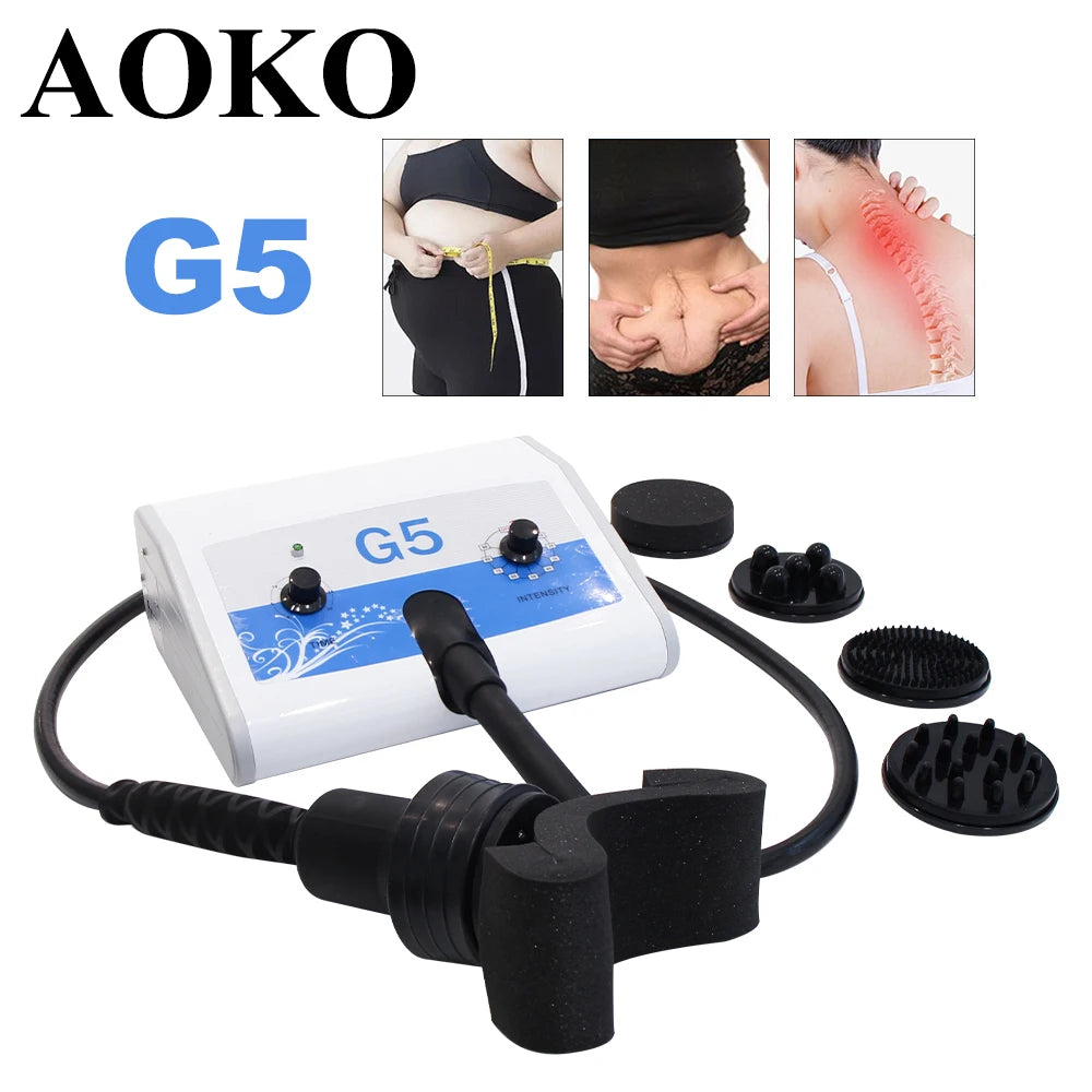 G5 Vibration Slimming Machine High Frequency Massager Fat Burning Body Shaping Vibrate Massage Anti Cellulite With 5 Tips Device