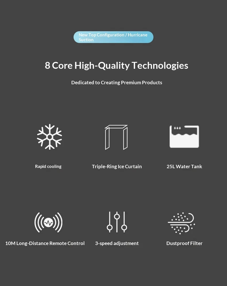 Portable Water Cooling Air Cooler, High Air Volume, for Home & Commercial Us
