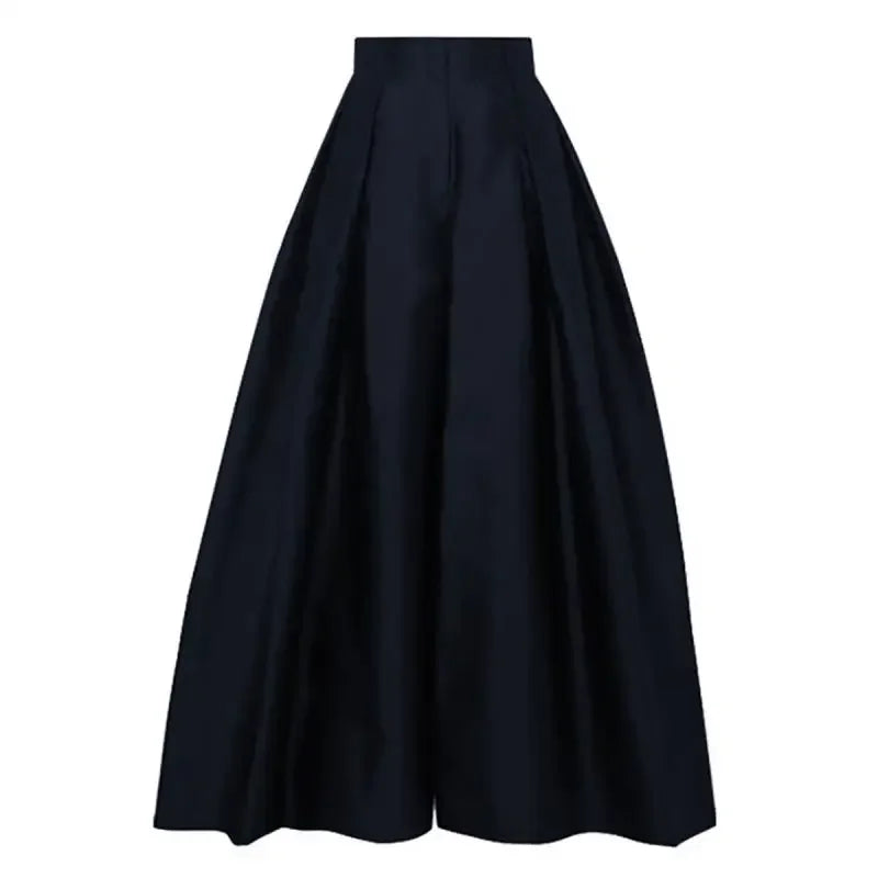 UOOZEE Women Fashion Solid Color High Waisted Wide Leg Pants 2025 New Spring Summer Loose Casual Simple Oversized Trousers