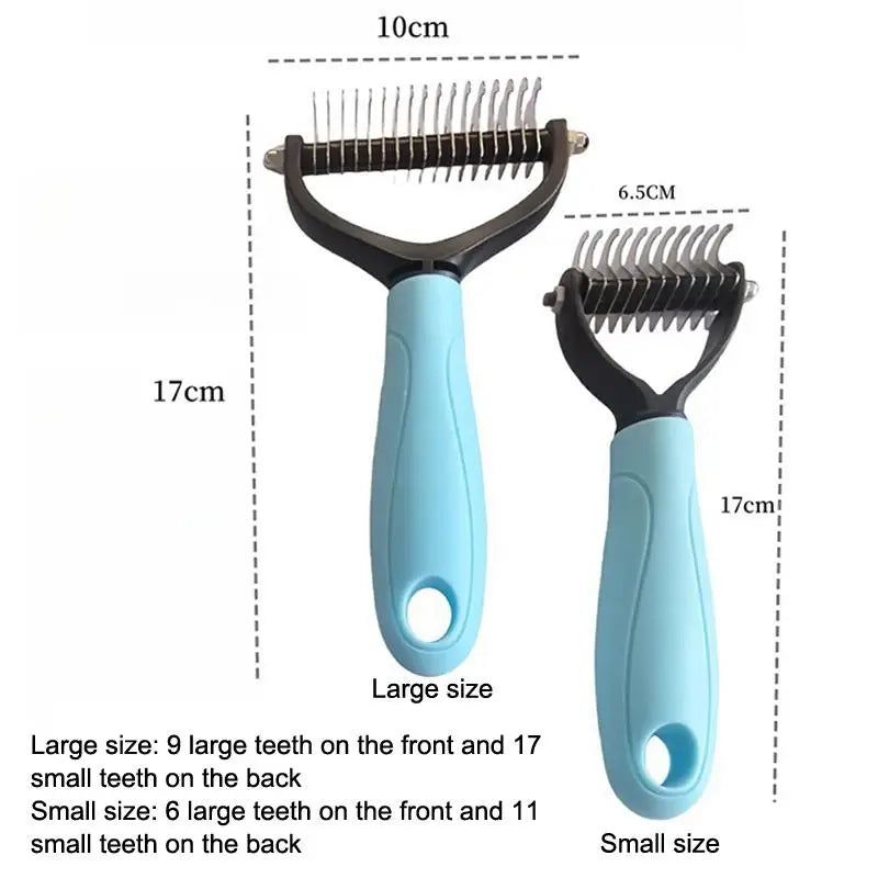 (New) 1Pcs Professional Pet Deshedding Brush 2 Sided Dematting Dog And Cat Hair Remover Grooming Shedding Supplie