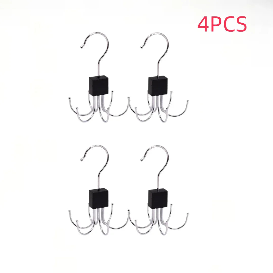 360° Rotating Belt Hanger Hook Durable Metal Belts Rack Organizer for Belts Scarves Bras Ties Home Dorm Storage Hangers