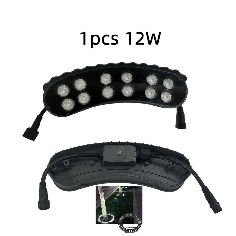 1PCS 12W LED Landscape Tree Light Outdoor Spotlight AC220V DC24V High Power Gazebo Tree Column Garden Illumination