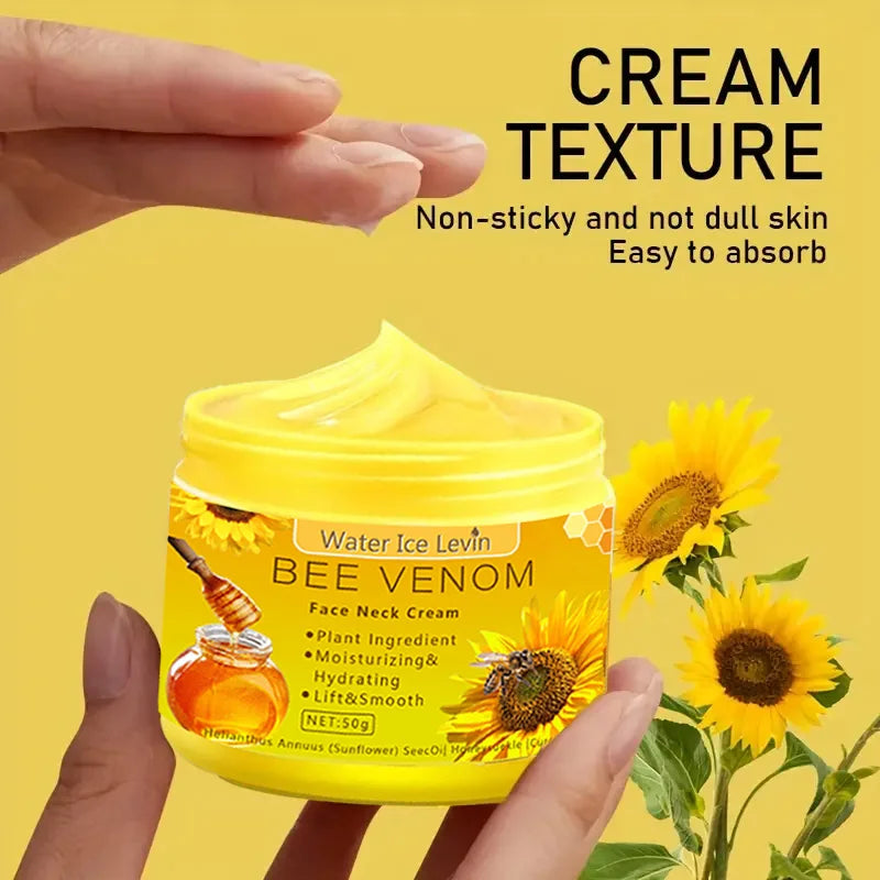 Bee Venom Neck Cream Moisturizing Sagging Improvement Reduce Fine Lines Damaged Skin Repair Facial Cream Nourishing Skin Care