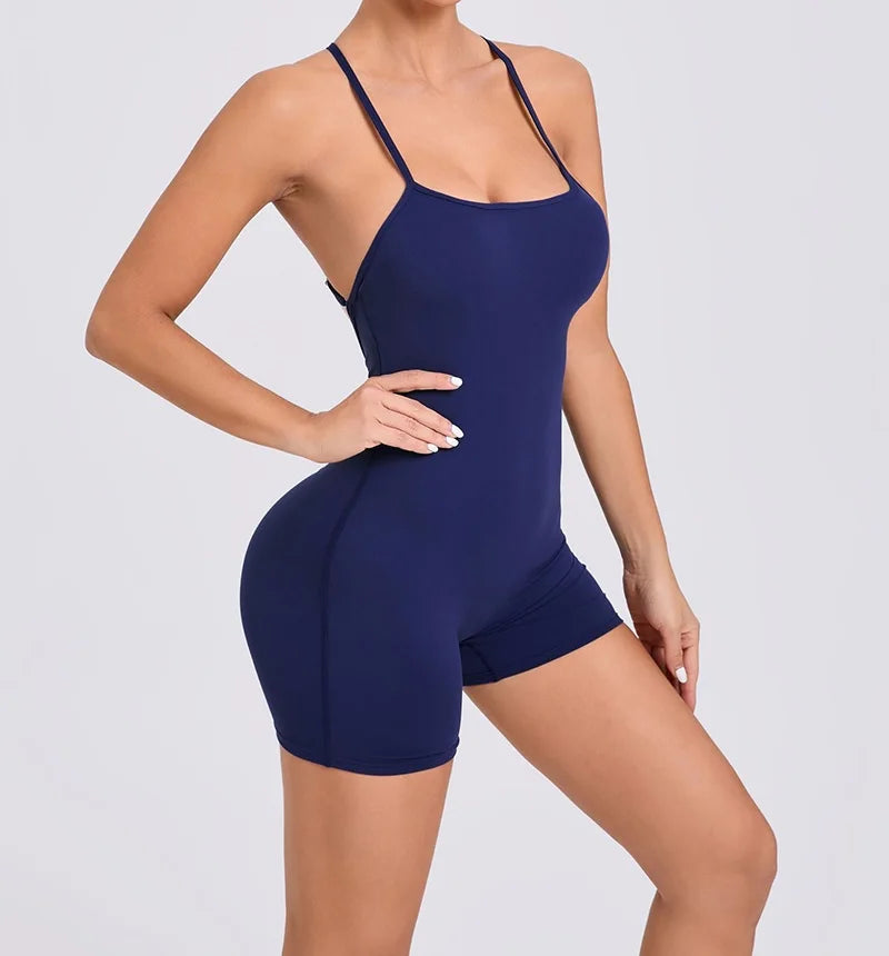 Cloud Rise Yoga SEXY Sports Jumpsuit Women Gym Fitness Playsuit Training Rompers Female Workout Bodysuits Lady Backless Overalls