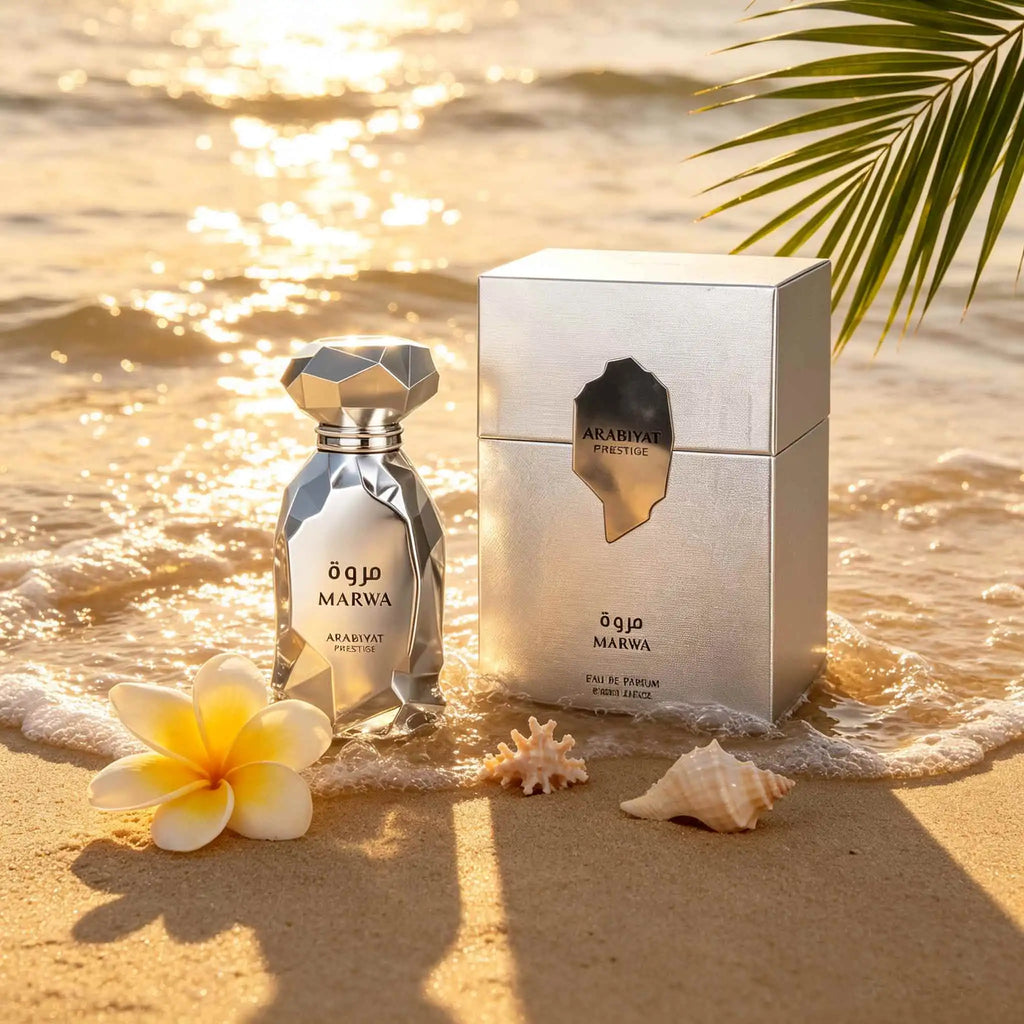 Arabiyat Prestige MARWA. Harmonious Balanced Notes, Outstanding Staying Power. Stand Out With Exotic Noble Aroma On Dating And Parties.