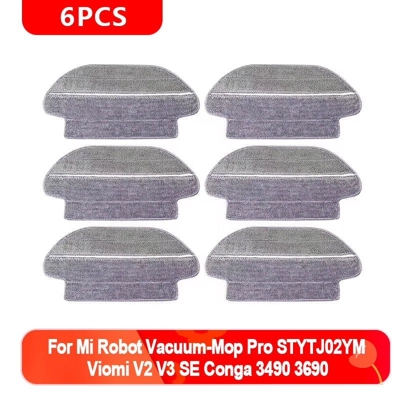 For Xiaomi Mi Robot Vacuum-Mop Pro STYTJ02YM Viomi V2 V3 SE Conga 3490 3690 Main Side Brush Hepa Filter Mop Parts accessories