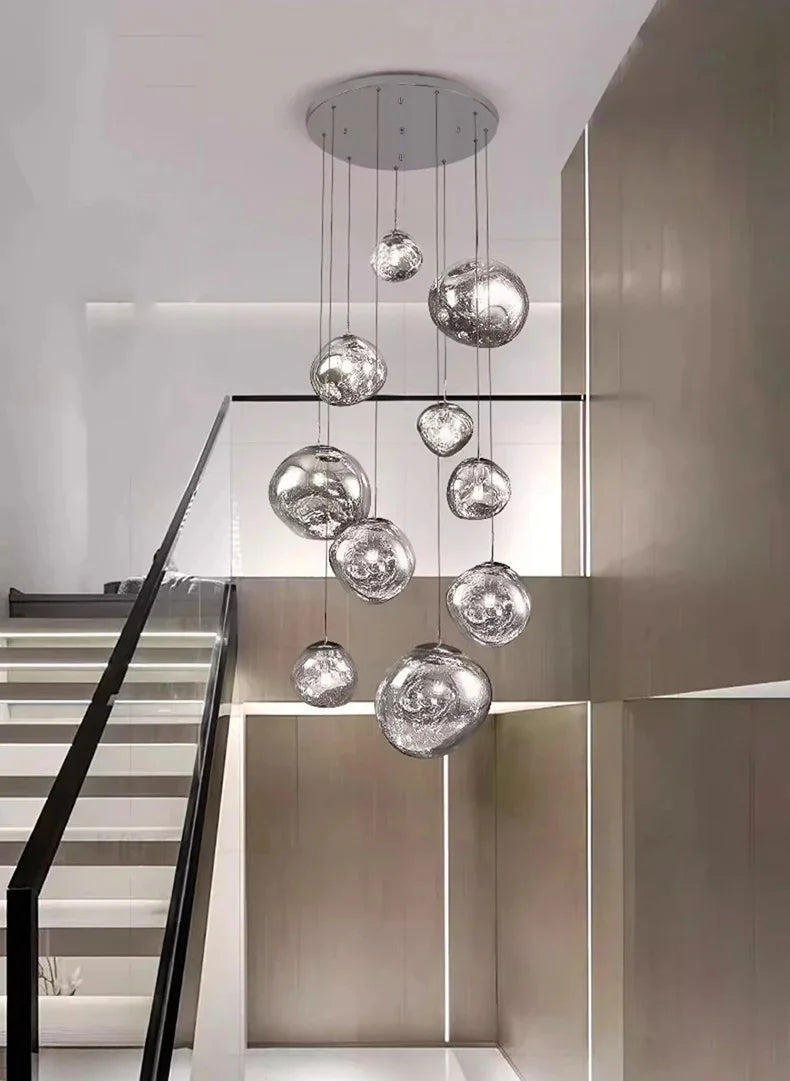 Modern Home Decor Led Ceiling Lamps Pendant Light Chandeliers hanging Light Fixture For Staircase Living Room Indoor Lighting