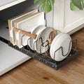 Kitchen Multifunctional Organizer - Pull-Out for Pots/Pans, Sliding Lid Holder, Spice Rack & Dish Drying Racks Drawer Organizer