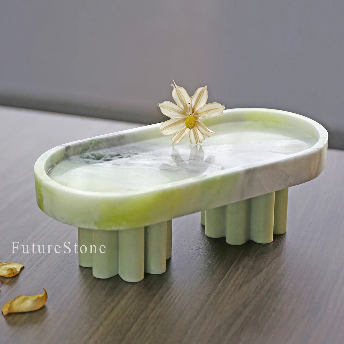 Modern Light Luxury Natural Marble Pallet Restaurant Advanced Decorative Tray Living Room Fruit Desserts Pastries Storage Pallet