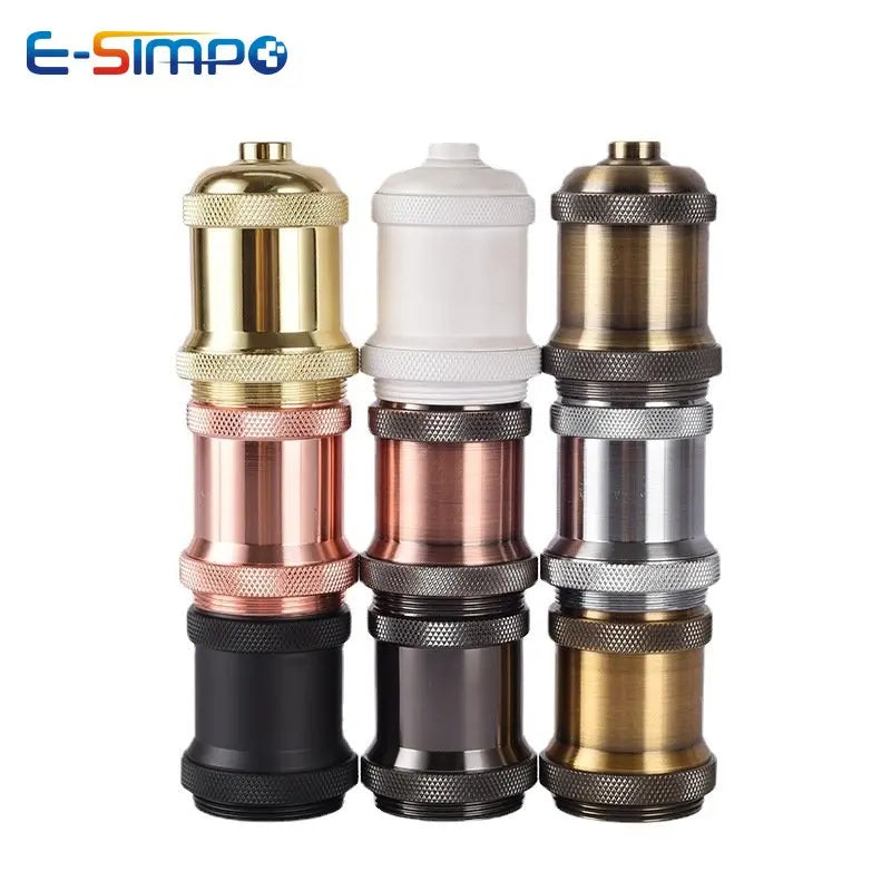E27 E26 Edison Screw Vintage Retro Oldfashion Bronze Industrial Decorative DIY Pendant Antique Hang LED Lamp Holder Light Socket