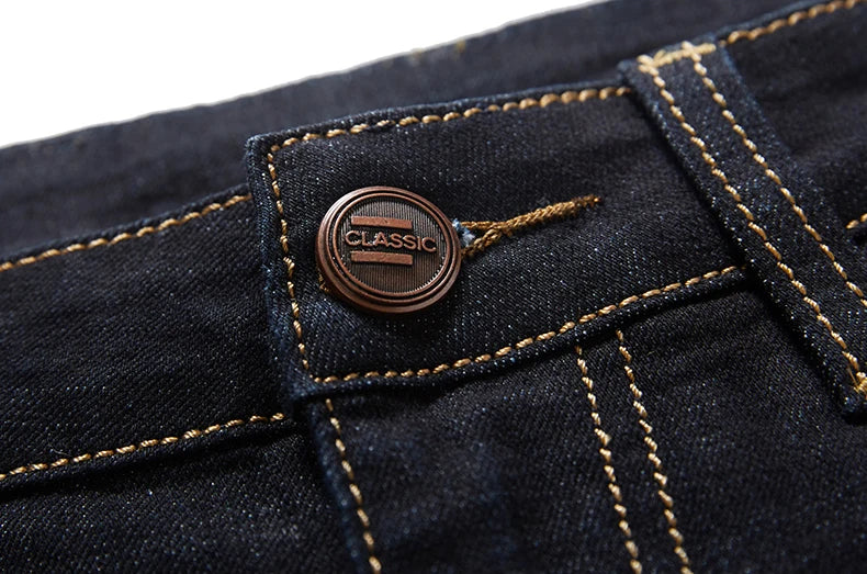 Extra Large Size 56 Men's Jeans High Waist Straight Denim Pants Male Stretch Classic Autumn Winter Super Plus Big 50 52 54 10XL