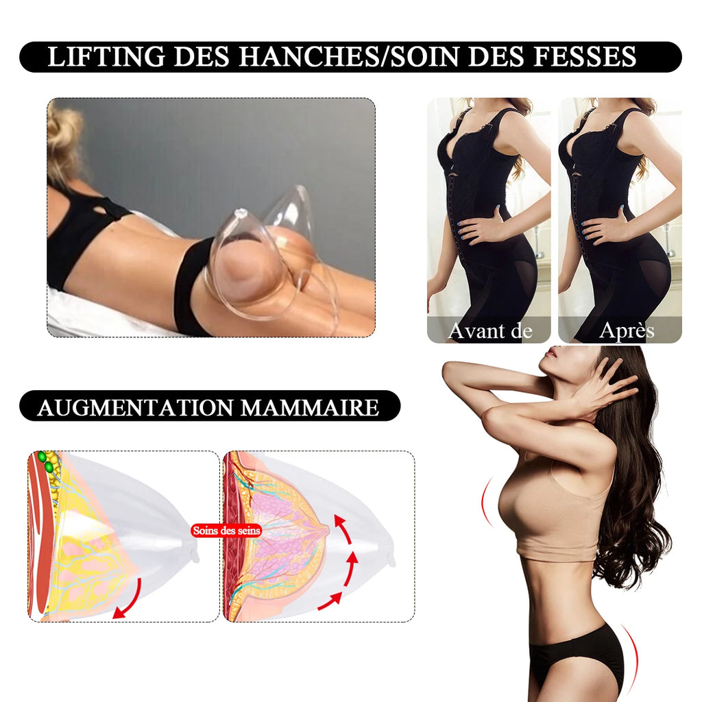 AOKO Vacuum Massage Face Lifting Beauty Machine Breast Enlargement Machine Pump Cup Massager Body Shaping Butt Lifting Device