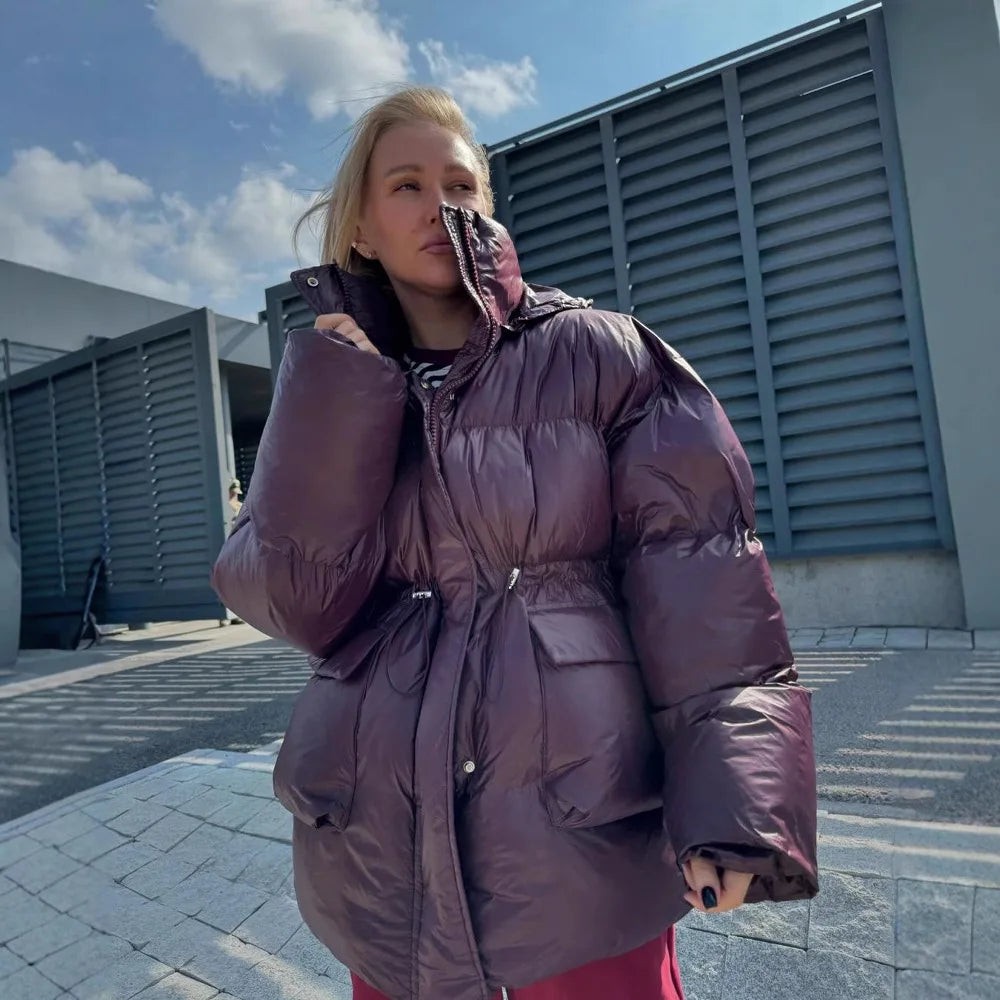 2025 Winter New Fashionable Casual Versatile Loose-Fit Hooded Cotton Jacket
