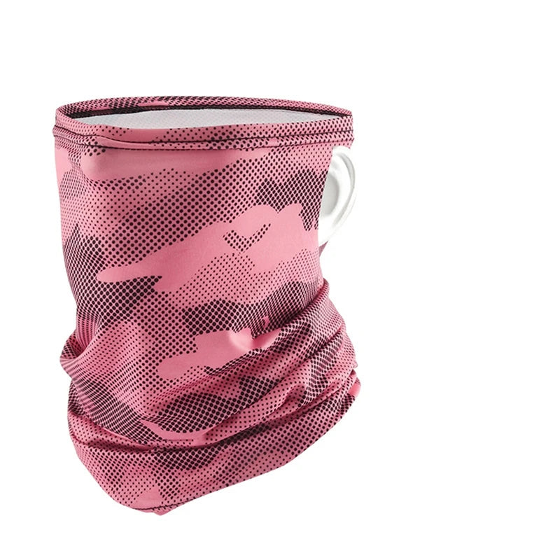 UV Protection Ice Silk Neck Gaiter Breathable Face Cover Tube Scarf Outdoor Cycling Hiking Sports Bandana Neck Tube