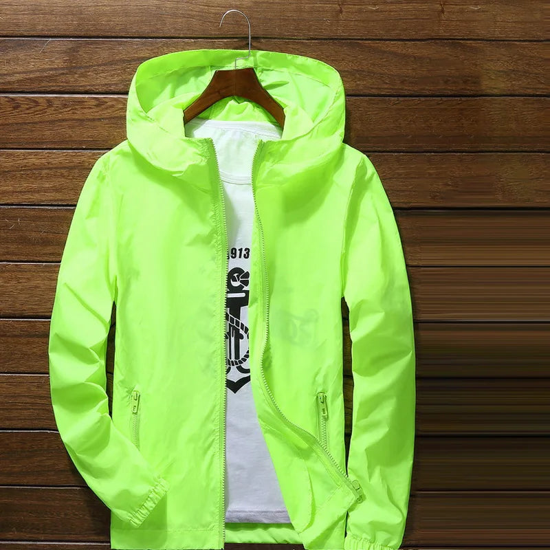 Self running, sun protection, waterproof, UV resistant jacket, men's and women's ultra light jacket, windproof jacket